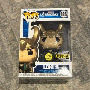 Limited Edition glow-in-the-dark Loki with scepter funko pop